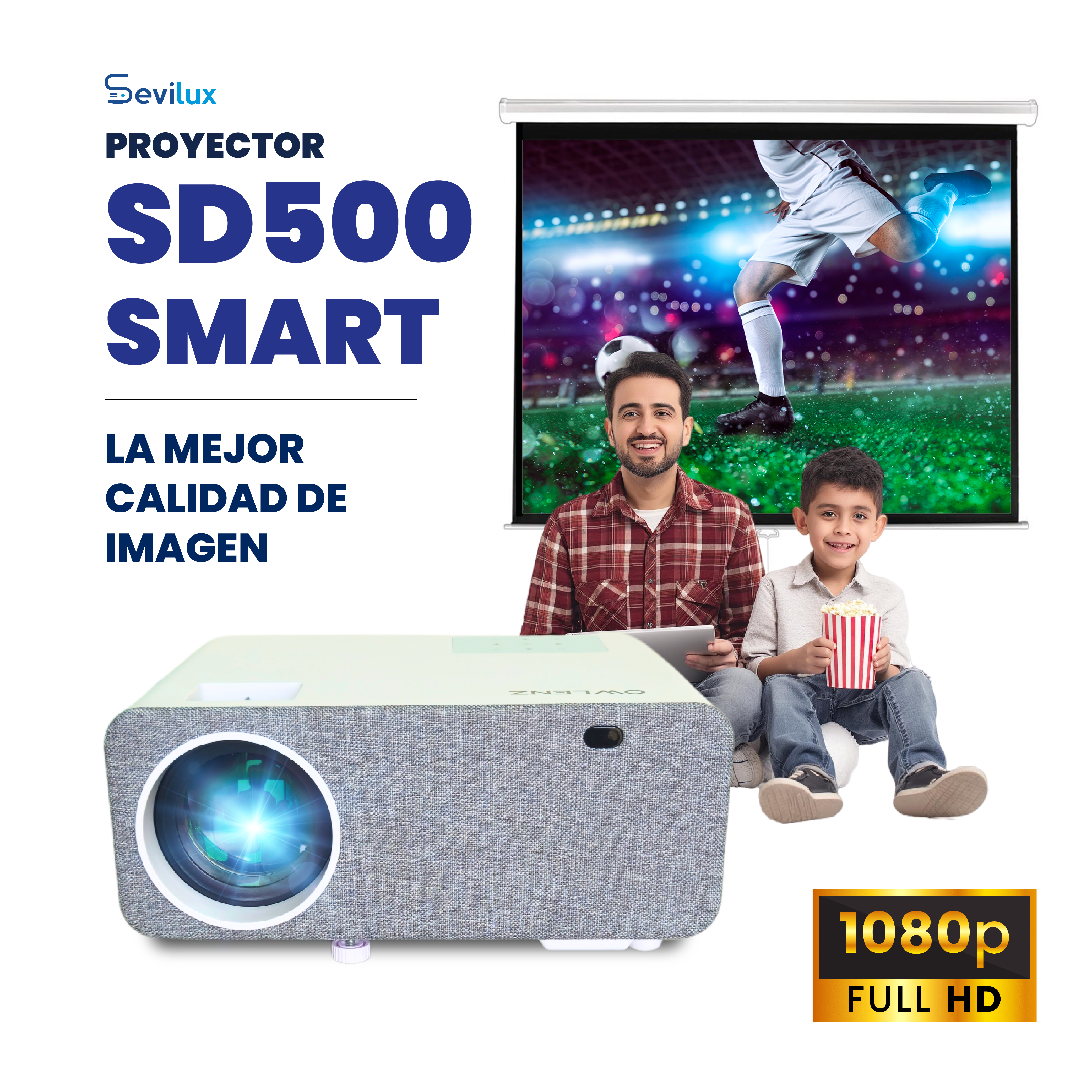 Proyector SD500 Smart Full HD + Miniteclado Gratis
