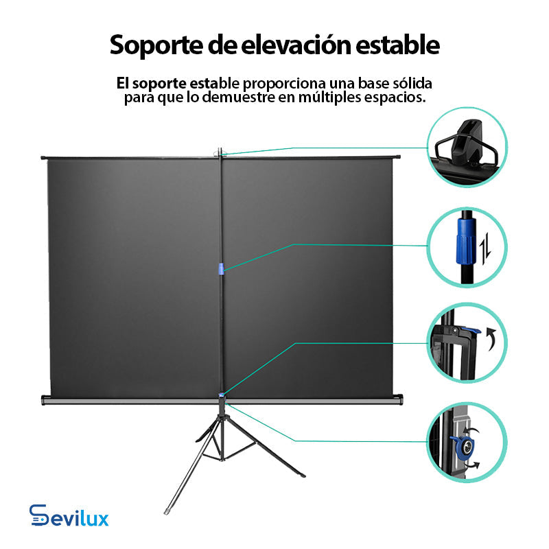 Pantalla Ecran Trípode 150" Pulgadas Anti Reflex