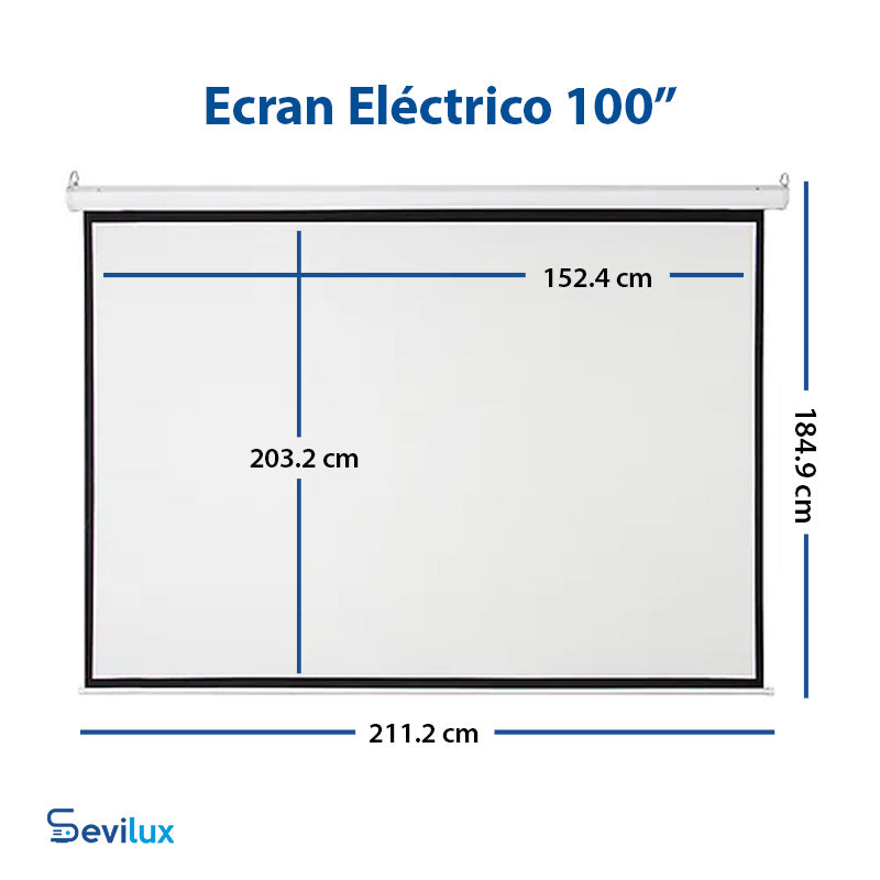 Ecran Eléctrico 100" Pulgadas Anti Reflex