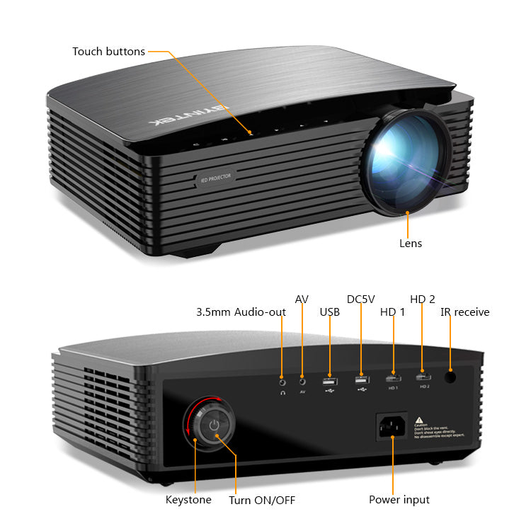 Proyector K25 Smart 200 Pulgadas Full HD Conexión Inalámbrica