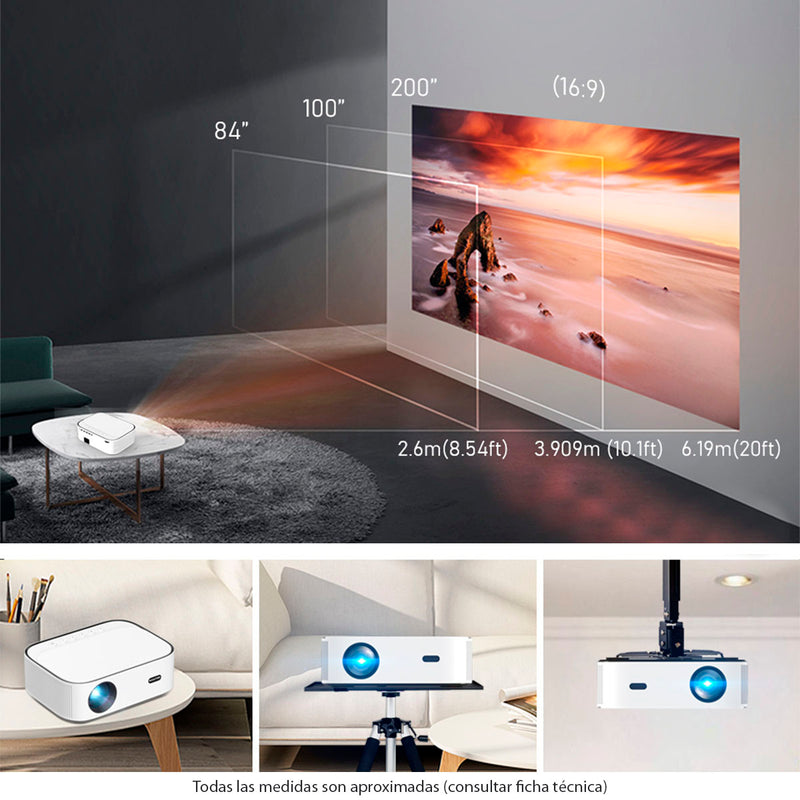 K45 Smart 200 Pulgadas Full HD Android 9 Bluetooth