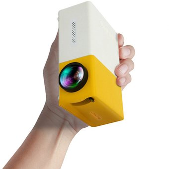 Mini Proyector amarillo YG300 Portátil Led